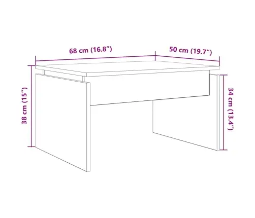 Kafijas Galdiņš, Koka Krāsa, 68X50X38 Cm, Inženierijas Koks Vidaxl Kafijas Galdiņš, Koka Krāsa, 68X50X38 Cm, Inženierijas Koks Vidaxl