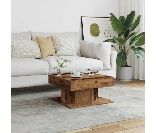 Kafijas Galdiņš Old Wood 55X55X30 Cm Engineered Wood Vidaxl