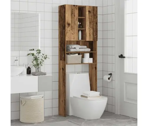 Veļasmašīnas Skapītis, Veca Koka, 64X25,5X190 Cm Vidaxl