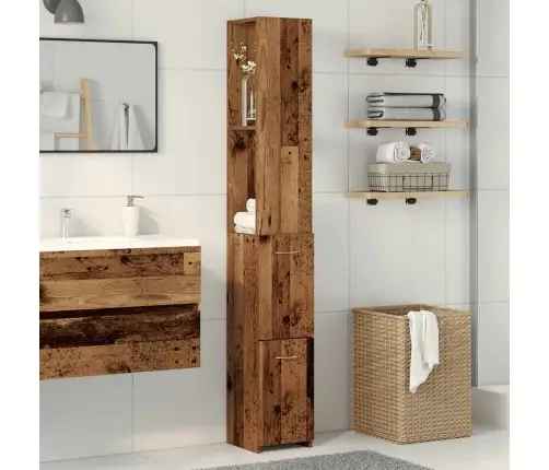 Vannitoa Kapp Old Wood 25X25X170 Cm Engineered Wood