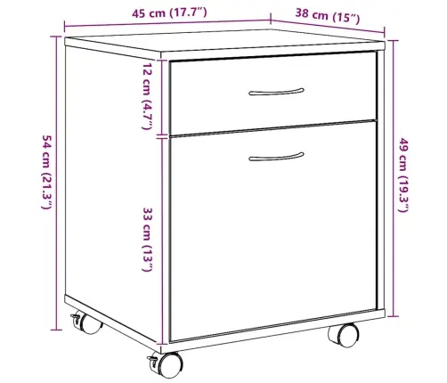 Rullkapp Artisan Tamm 45X38X54 Cm Insenerpuit
