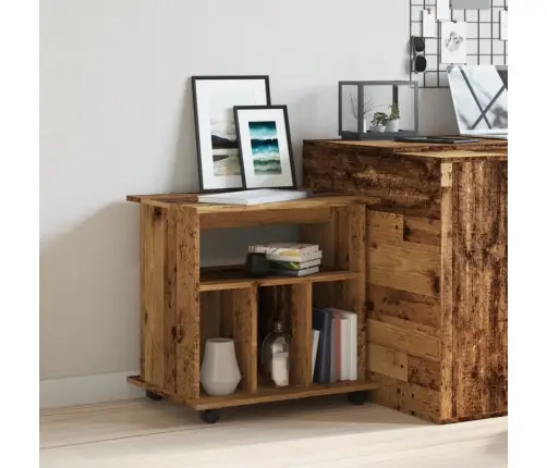 Spintelė Su Ratukais, Medienos, 60X45X60cm Apdirbta Mediena