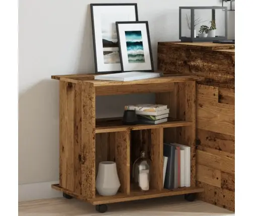 Spintelė Su Ratukais, Medienos, 60X45X60cm Apdirbta Mediena