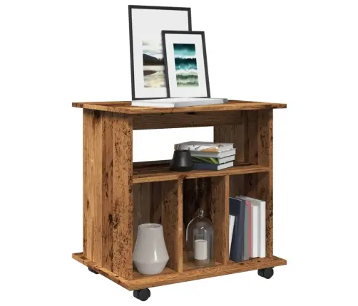 Spintelė Su Ratukais, Medienos, 60X45X60cm Apdirbta Mediena