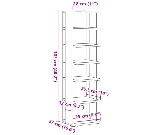 Spintelė Batams, Medienos, 28X27X102cm Apdirbta Mediena