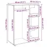 Riidekapp Old Wood 80X40X110 Cm Engineered Wood