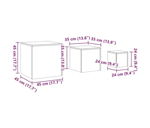 Galdiņi, 3 Gab., Veca Koka, Skaidu Plāksne Vidaxl