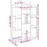 Grāmatu Skapis Old Wood 86X25,5X140 Cm Engineered Wood Vidaxl