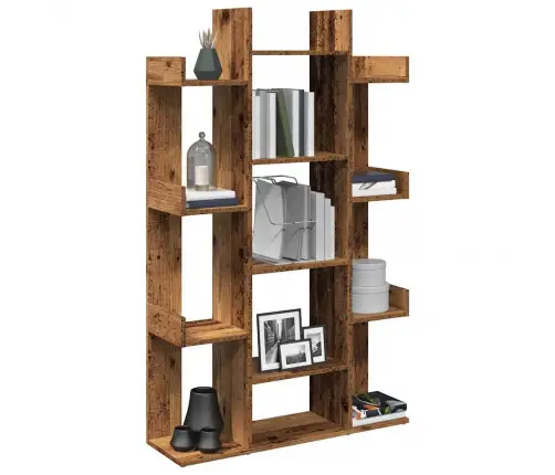 Grāmatu Skapis Old Wood 86X25,5X140 Cm Engineered Wood Vidaxl