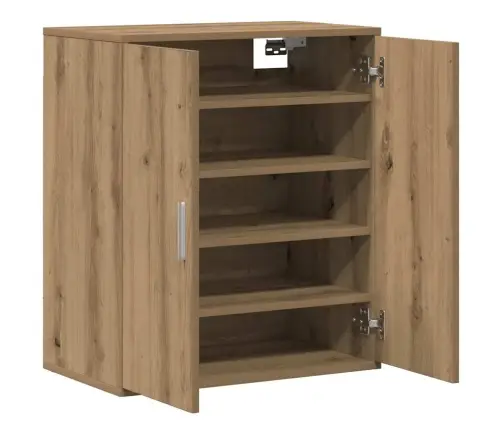 Apavu Skapis, Koka Krāsa, 60X35X70 Cm, Inženierijas Koks Vidaxl