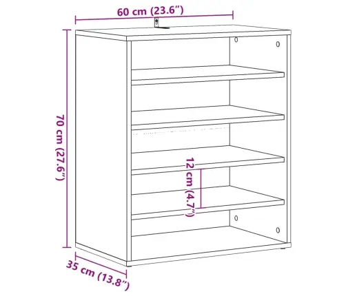 Kingakapp Old Wood 60X35X70 Cm Engineered Wood