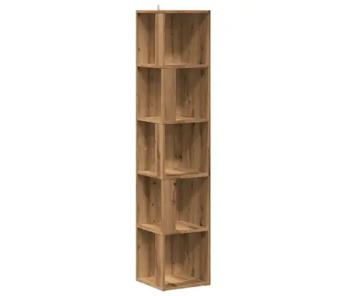 Stūra Skapītis, Koka Krāsa, 33X33X165 Cm, Inženierijas Koks Vidaxl