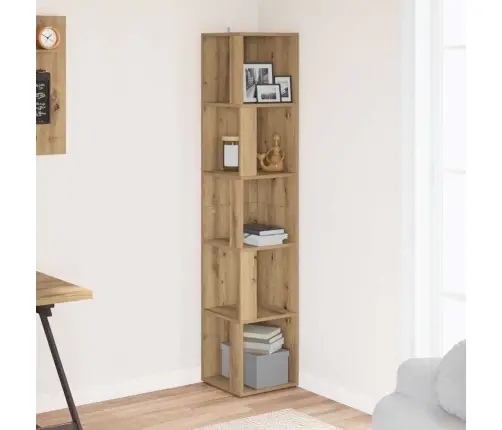 Stūra Skapītis, Koka Krāsa, 33X33X165 Cm, Inženierijas Koks Vidaxl