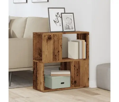 Grāmatu Plaukts, Veca Koka, 60X24X63 Cm, Inženierijas Koks Vidaxl