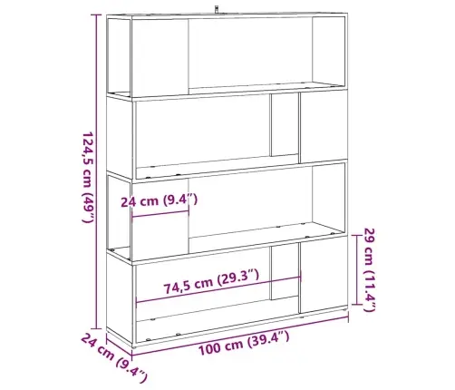 Grāmatu Skapis/Telpas Dalītājs Vecs Koks 100X24X124,5 Cm Vidaxl Grāmatu Skapis/Telpas Dalītājs Vecs Koks 100X24X124,5 Cm Vidaxl