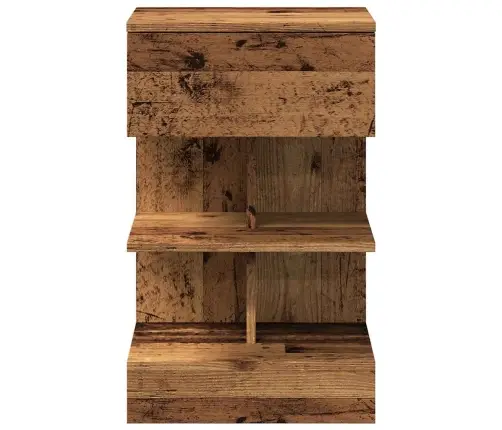 Naktsskapīši 2 Gab Old Wood 40X35X65 Cm Engineered Wood Vidaxl