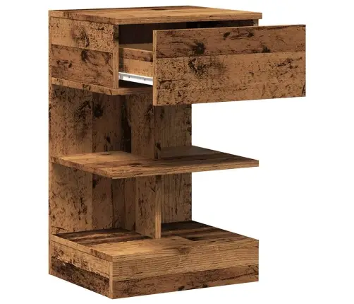 Naktsskapīši 2 Gab Old Wood 40X35X65 Cm Engineered Wood Vidaxl