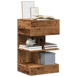 Naktsskapīši 2 Gab Old Wood 40X35X65 Cm Engineered Wood Vidaxl