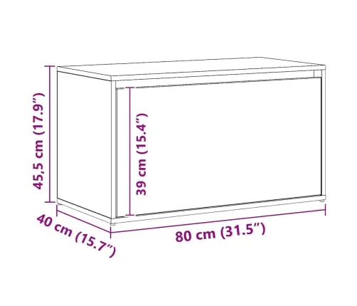 Gaiteņa Sols, 80X40X45 Cm, Ozolkoka Amatnieka, Skaidu Plāksne Vidaxl