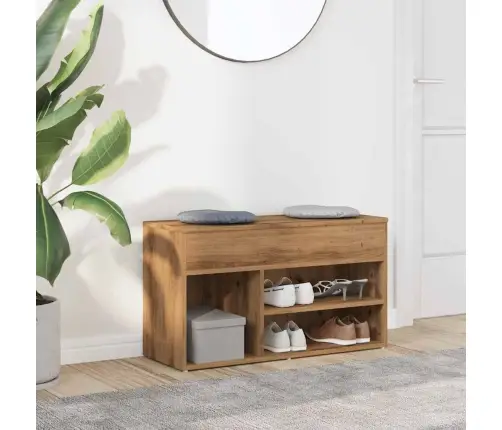 Apavu Plaukts, Koka Krāsa, 80X30X45 Cm, Inženierijas Koks Vidaxl