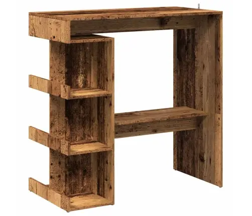 Bāra Galds Ar Plauktu, Veca Koka, 100X48X101,5 Cm Vidaxl