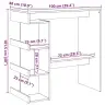 Bāra Galds Ar Plauktu, Veca Koka, 100X48X101,5 Cm Vidaxl