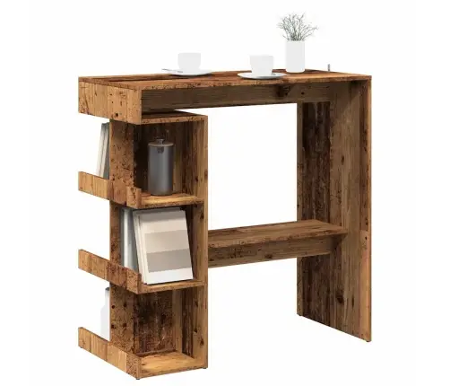Bāra Galds Ar Plauktu, Veca Koka, 100X48X101,5 Cm Vidaxl