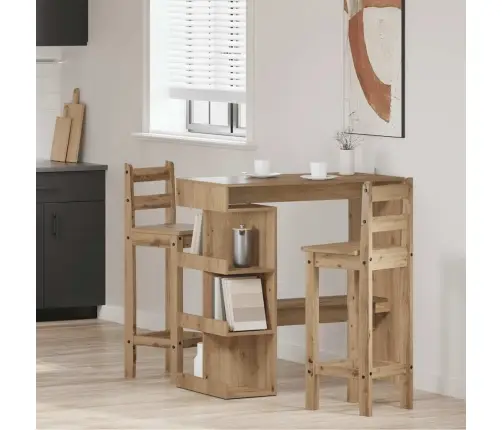 Baarilaud Riiuliga, Käsitöötamm, 100X48X101,5 Cm