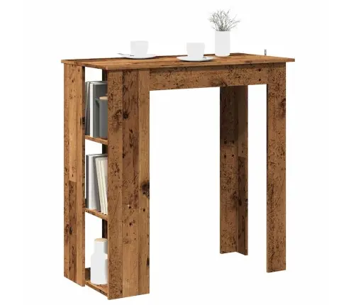 Baarilaud Riiuliga Vana Puit 102X50X103,5 Cm Tehnopuit