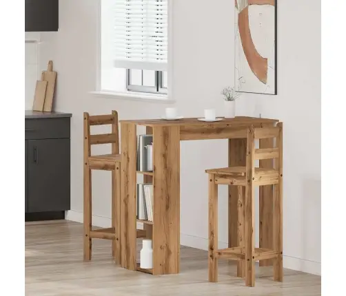 Baro Stalas Su Lentyna, Artisano, 102X50X103,5cm Mediena