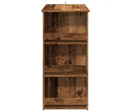 Baro Stalas Su Laikymo Lentyna Sena Mediena 102X50X103,5 Cm