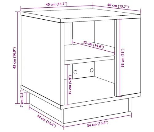 Kavos Staliukas, Artisano Ąžuolo, 40X40X43cm Apdirbta Mediena