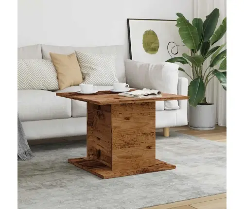 Kafijas Galdiņš Old Wood 55,5X55,5X40 Cm Engineered Wood Vidaxl