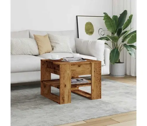 Kavos Staliukas Old Wood 55,5X55X45 Cm Inžinierinė Mediena