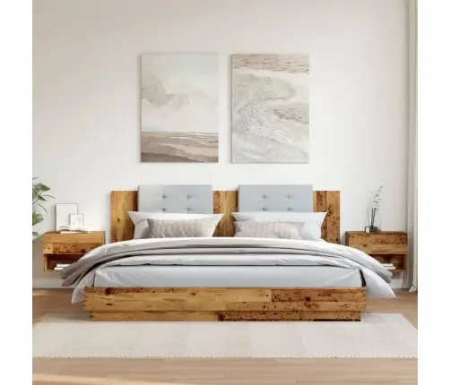 Sienas Naktsskapīši, 2 Gab., Veca Koka Vidaxl