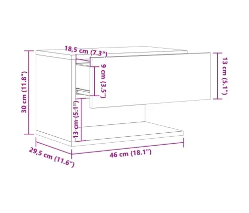 Sienas Naktsskapīši, 2 Gab., Veca Koka Vidaxl