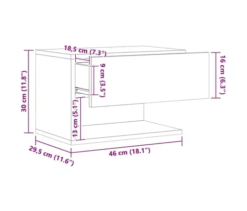 Sienas Naktsskapītis, Koka Krāsa Vidaxl