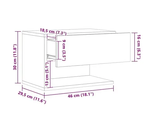 Sienas Naktsskapīši, 2 Gab., Koka Krāsa Vidaxl