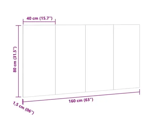 Lovos Galvūgalis, Artisano, 160X1,5X80cm Apdirbta Mediena