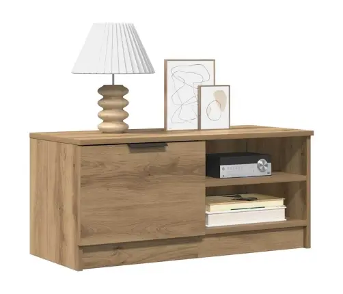 Tv Skapītis, Koka Krāsā, 80X35X36,5 Cm, Inženierijas Koks Vidaxl