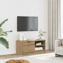 Tv Skapītis, Koka Krāsā, 80X35X36,5 Cm, Inženierijas Koks Vidaxl