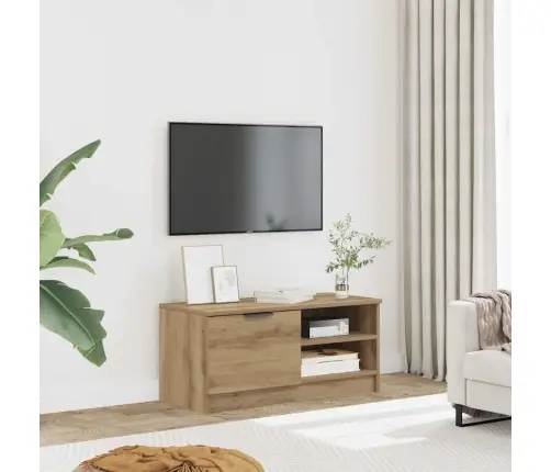 Tv Skapītis, Koka Krāsā, 80X35X36,5 Cm, Inženierijas Koks Vidaxl