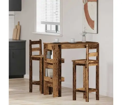 Seina Baarilaud Vana Puit 102X45X103,5 Cm Engineered Wood