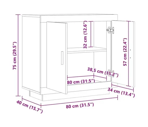 Indauja Artisan Ąžuolas 80X40X75 Cm Inžinerinė Mediena
