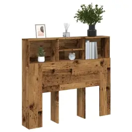 Gultas Galvgalis Ar Plauktu, 120X19X103,5 Cm, Inženierijas Koks Vidaxl