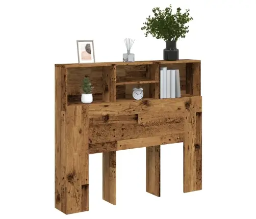 Gultas Galvgalis Ar Plauktu, 120X19X103,5 Cm, Inženierijas Koks Vidaxl