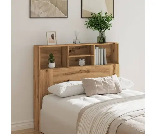 Gultas Galvgalis Ar Plauktu, 120X19X103,5 Cm, Inženierijas Koks Vidaxl