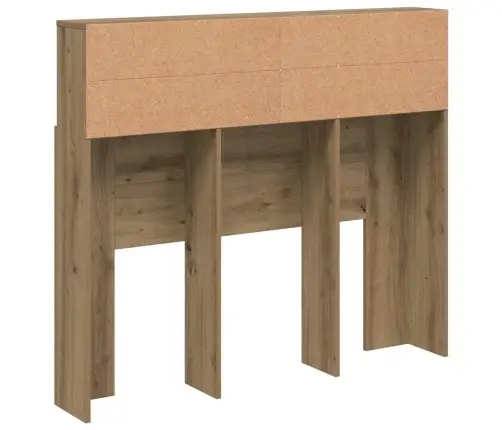 Gultas Galvgalis Ar Plauktu, 120X19X103,5 Cm, Inženierijas Koks Vidaxl