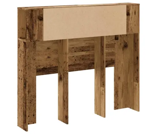 Gultas Galvgalis Ar Plauktu, 120X19X104,5 Cm, Inženierijas Koks Vidaxl