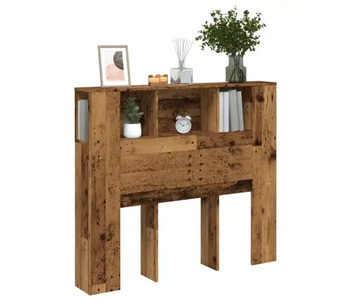 Gultas Galvgalis Ar Plauktu, 120X19X104,5 Cm, Inženierijas Koks Vidaxl